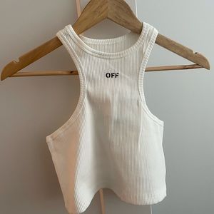 Off-white logo tank top authentic M